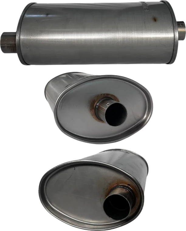 Silenciador Ovalado 300Mm Tubo Ø1 34